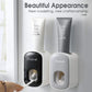 Toothpaste Dispenser Wall Mount for Bathroom Automatic Toothpaste Squeezer (Grey)